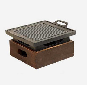 Wooden Seat Korean Style Grill Pan Grill Household Smokeless - Get Me Products