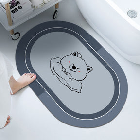 Cushion Bathroom Sliding Door Floor Bathroom Foot Mat - Get Me Products