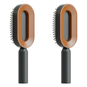 Self Cleaning Hair Brush For Women One-key Cleaning Hair Loss Airbag Massage Scalp Comb Anti-Static Hairbrush - Get Me Products