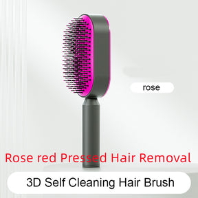 Self Cleaning Hair Brush For Women One-key Cleaning Hair Loss Airbag Massage Scalp Comb Anti-Static Hairbrush - Get Me Products