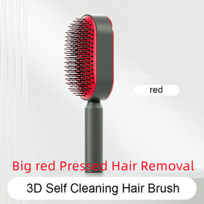 Self Cleaning Hair Brush For Women One-key Cleaning Hair Loss Airbag Massage Scalp Comb Anti-Static Hairbrush - Get Me Products