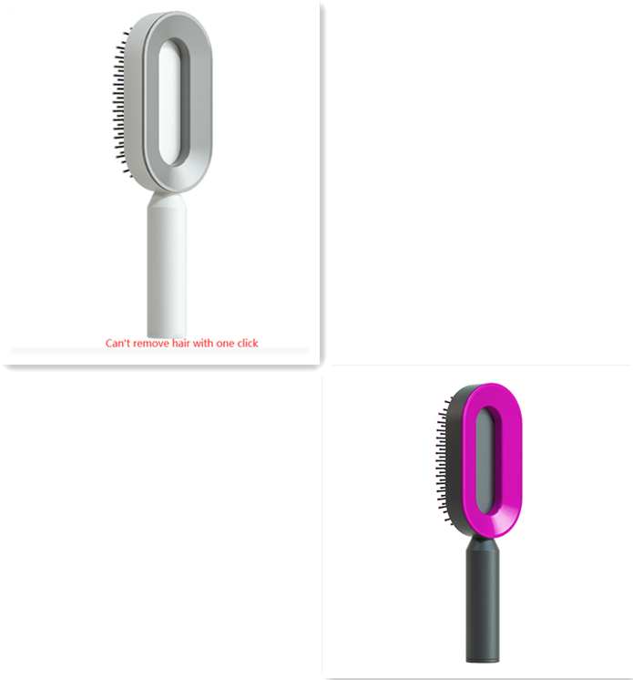 Self Cleaning Hair Brush For Women One-key Cleaning Hair Loss Airbag Massage Scalp Comb Anti-Static Hairbrush - Get Me Products