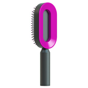 Self Cleaning Hair Brush For Women One-key Cleaning Hair Loss Airbag Massage Scalp Comb Anti-Static Hairbrush - Get Me Products