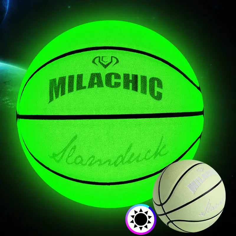 glow in the dark basketball custom GID luminous basketball green light absorbing fluorescent basketball as a gift - Get Me Products
