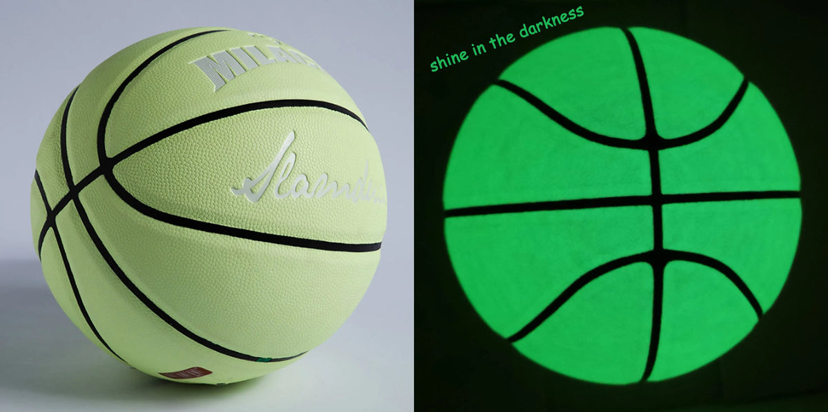 glow in the dark basketball custom GID luminous basketball green light absorbing fluorescent basketball as a gift - Get Me Products