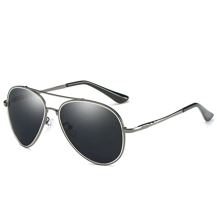 high quality Classic Retro Pilot Designer plastic Frame men Sunglasses With Double Bridge Polarized Lens Gafas de sol GetMeProducts
